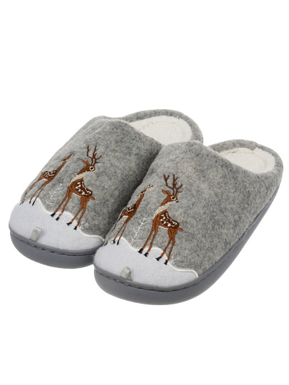 Тапки жен, сер, р-р 40-41, Олененок, A210374