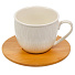 Набор чайный керамика, 12 предметов, на 6 персон, 170 мл, бамбуковая подставка, белый, Белый, Y4-6602, подарочная упаковка - фото 4