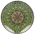 Блюдо керамика, 4.5х25 см, зеленое, Самарканд, Y4-9762