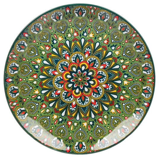 Блюдо керамика, 4.5х25 см, зеленое, Самарканд, Y4-9762