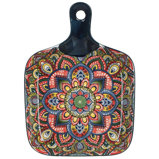 Блюдо фарфор, 14.5х23 см, с ручками, синее, Arabesque, Nouvelle Home, 860084