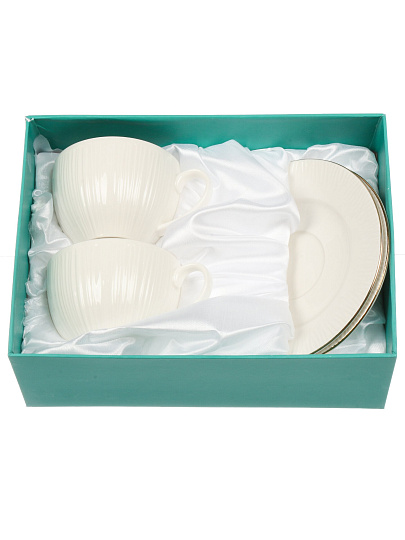 Чайная пара фарфор, 4 предмета, на 2 персоны, 290 мл, Jewel, Шармель, ПС0021-33