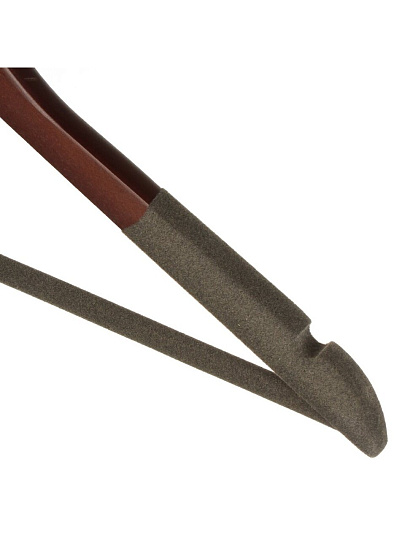 Вешалка-плечики для одежды, 45 см, противоскользящее покрытие, темное дерево, A200164