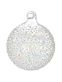 Елочный шар Прозрачный с крючком, 8 см, стекло, КУ-80-К
