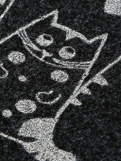 Коврик влаговпитывающий 60х90 см, прямоугольный, серый, Велюр Четыре кота, ComeForte, TCLR/W-1908