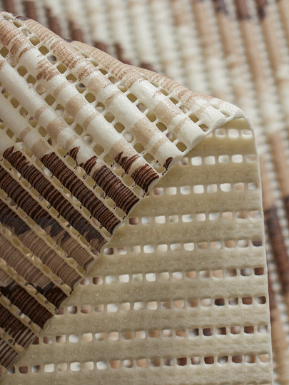 Коврик для ванной, антискользящий, 0.8х15 м, вспененный ПВХ, ромбы, бежевый, Homemat Aquatic, 106BR, ромбы