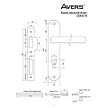 Замок врезной Avers, 2226/70-CR/NIS, 28094, ручка в комплекте, цилиндровый, хром, никель - фото 3