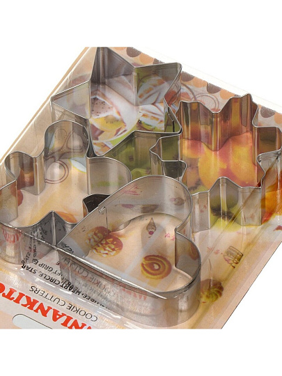 Форма для печенья нержавеющая сталь, 4 шт, фигурная, Y4-5681