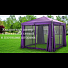 Шатер с москитной сеткой, фиолетовый, 3х3х2.75 м, четырехугольный, с боковыми шторками, Green Days, YTDU157-19-3640 - видео 2