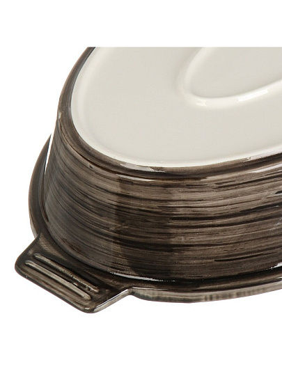 Форма для запекания керамика, 18.8х29.6х5.7 см, 1.2 л, овальная, Графит, Y4-9043