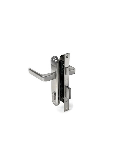 Замок врезной Apecs, 1226/60-CR, 2874, ручка в комплекте, цилиндровый, хром