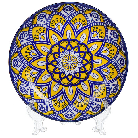 Тарелка десертная, керамика, 18 см, круглая, Мантра, Y6-6015