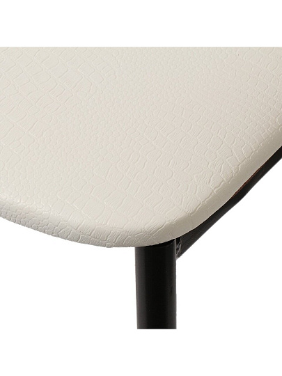 Стул 520х410х1070 мм, белый крок йо на черном матовом, сиденье квадратное, Модуль, Амарант