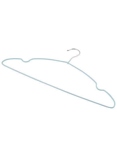 Вешалки-плечики для одежды, 40 см, металл, ПВХ, 5 шт, бирюзовые, Рыжий кот, 006834