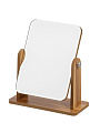 Зеркало настольное, 17.5х22.5 см, прямоугольное, с деревянной подставкой, A070070 - фото 3