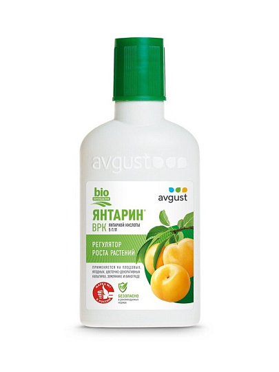 Удобрение Янтарин, регулятор роста, органоминеральное, жидкость, 100 мл, Avgust