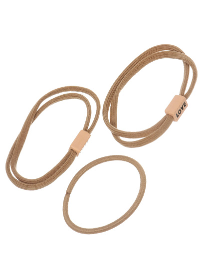 Набор резинок с надписью LOVE и бусинами, 3шт, A110066