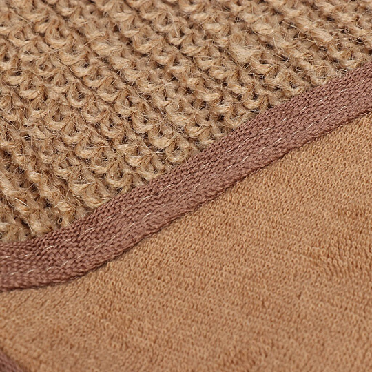 Мочалка банная варежка, джут, жесткая, Beauty Format, 58707-7239