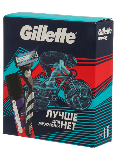 Набор подарочный для мужчин, Gillette, Mach3, пена для бритья 50 мл, станок для бритья c 1 кассетой