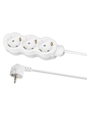 Удлинитель бытовой 3 гнезда, 3 м, ПВС, 3х1 мм², с заземлением, 16 А, 250 В, с защитными шторками, TDM Electric, Люкс, SQ1303-4026