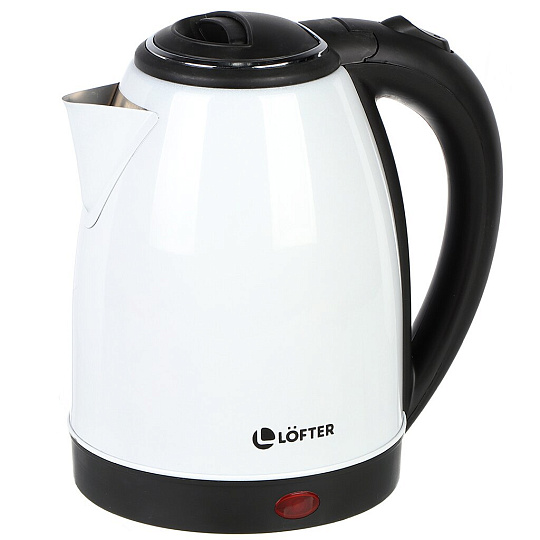Чайник электрический Lofter, ZJ-A101-wht, белый, 1.8 л, 1500 Вт, скрытый нагревательный элемент, алюминий
