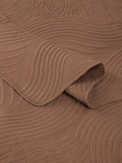 Покрывало евро, 200х220 см, 100% полиэстер, стеганое, Silvano, Модерн, шоколад