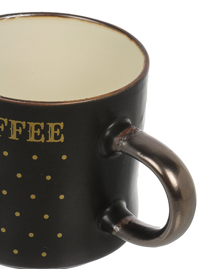 Кружка фарфор, 390 мл, But First Coffee, Lefard, 260-971, черная