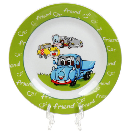 Тарелка детская керамика, Синий грузовик, 18 см, Daniks, C425