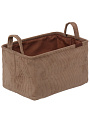 Корзина для хранения, 34х24х19 см, прямоугольная, вельвет, коричневая, A190024 - фото 3