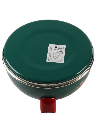 Чайник сталь, эмалированное покрытие, 2.5 л, со свистком, ручка консольная, Рубин, Цветущий гранат, бирюзовый, T04/25/06/37/H13