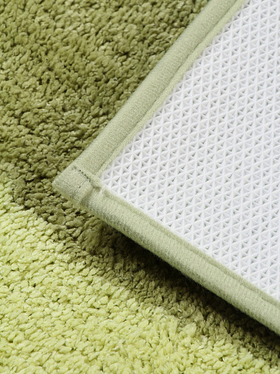 Коврик для ванной, 0.48х0.78 м, полиэстер, зеленый, Silvano, Волна, Y4-11466