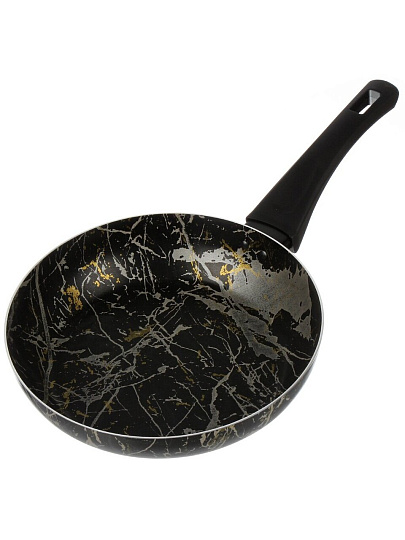 Сковорода алюминий, 24 см, антипригарное покрытие, Vari, Laurent, черный мрамор, LART23124