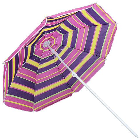Зонт пляжный 160 см, с наклоном, 8 спиц, металл, Полосы, LY160-1(366-5)