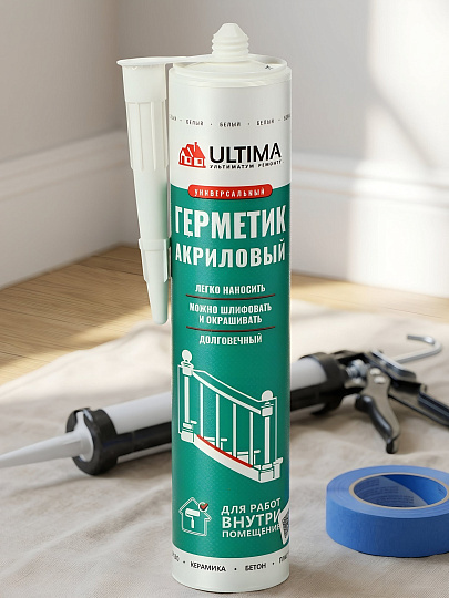 Герметик акриловый, Ultima, SealUl, SealUlt_280, 280 мл, белый