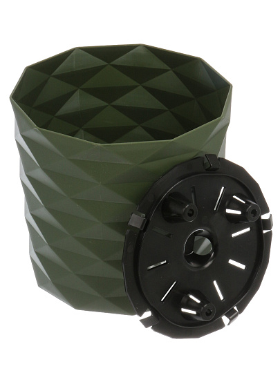 Кашпо пластик, 1.5 л, 14х13 см, теплая хвоя, La Decoro, Диамант, КШ-1803