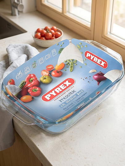 Форма для запекания стекло, 23х35 см, 2.9 л, прямоугольная, Pyrex, Irresistible, 408B000/7146