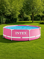 Бассейн каркасный Intex, 244х76 см, Pink Frame Pool, 28290NP, 2843 л, розовый