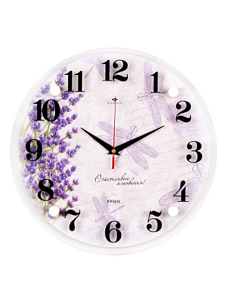 Часы настенные, кварцевые, 30 см, круглые, Рубин, Прованс, 3030-160