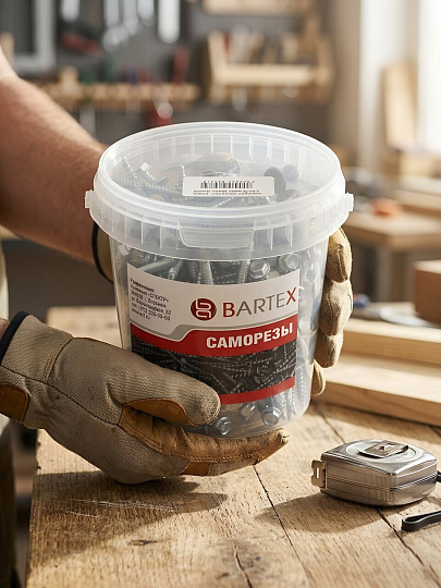 Саморез кровельный, диаметр 4.8х38 мм, 250 шт, оцинкованный, банка, Bartex