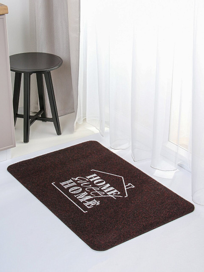 Коврик влаговпитывающий, 60х90 см, прямоуг, резина, полиэстер, черн, Милый дом, ComeForte, TCLR/W-13