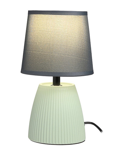 Светильник настольный, E14, 40 Вт, зеленый, абажур серый, BY, Марсель, 476-022