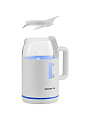 Чайник электрический Polaris, PWK 1545CGL, белый, 1.5 л, 2200 Вт, скрытый нагревательный элемент, стекло, пластик - фото 3