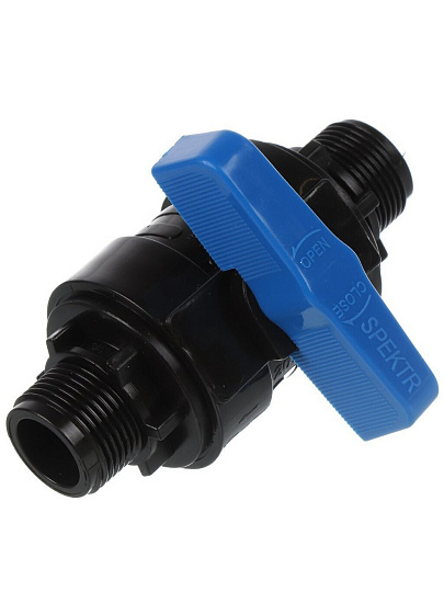 ПНД кран 3/4"-3/4", наружный/наружный, Spektr