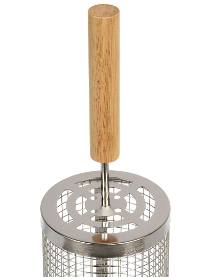 Решетка-гриль для мангала 100х305х470 мм, нержавеющая сталь, рукоятка дерево, для овощей, C020039