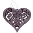 Набор елочных украшений Сердце, 2 шт, лаванда, 9.5х10.8 см, SYLKGJD-4822092lav - фото 2