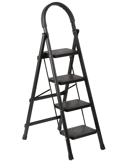 Стремянка 1 секция, 4 ступени, металл, 1.36 м, 150 кг, E080017