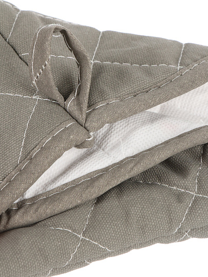 Прихватка-варежка 32х18 см, 100%пэ, серая, B180051