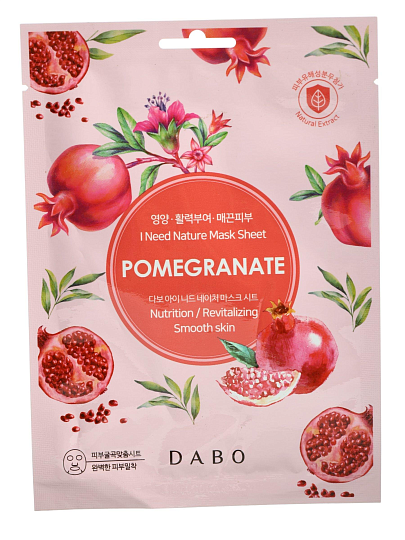 Маска для лица, Dabo, тканевая, 23 г, в ассортименте