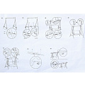 Качели садовые 3-мест, 170х110х153 см, 210 кг, C060036 - фото 10