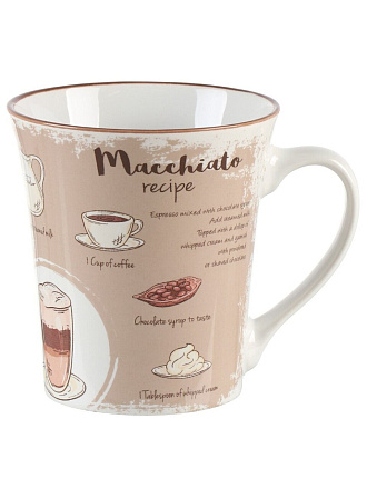 Кружка фарфор, 340 мл, Воронка Кофе мира, R02/2786J, в ассортименте